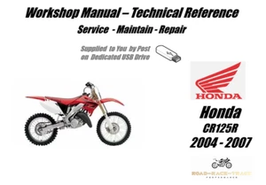 Honda CR125R CR125 R CR 125 R Service Repair Workshop Manual USB 2004 - 2007 - Picture 1 of 9
