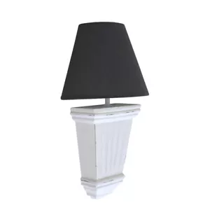 Wandlampe CLASSIC weiß grau aus Holz Pilaster im Landhausstil klassisch - Bild 1 von 1