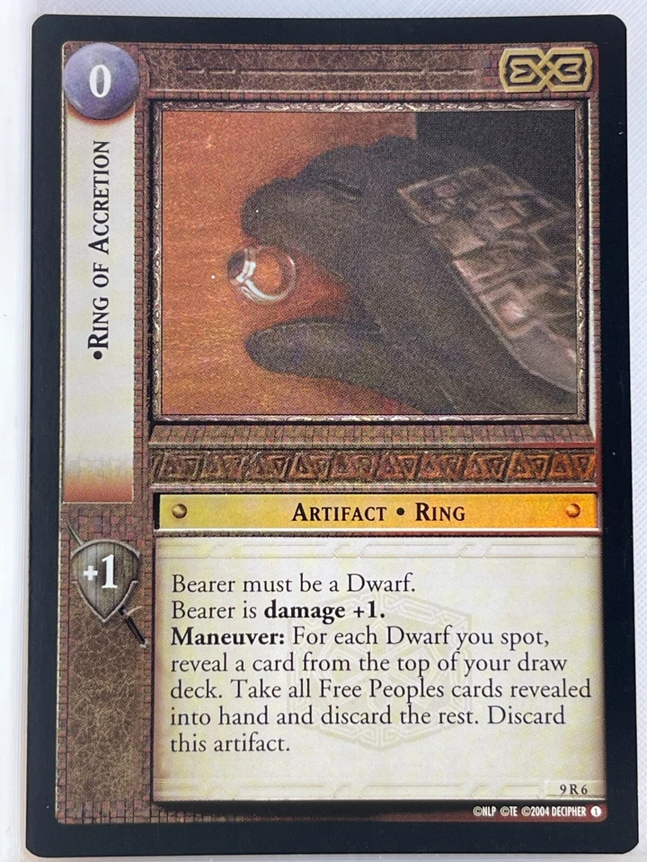 LORD OF THE RINGS TCG REFLECTIONS FOIL 9R6 RING OF ACCRETION ex - Image 1 of 1