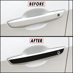 Superposición de calcomanías de vinilo Blackout para manijas de puerta Honda Civic 2016-21 sin llave inteligente - Imagen 1 de 7