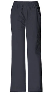 Scrubs Cherokee Workwear Mid Rise Pull On Cargo Pant 4005 PWTW Pewter Free Ship - Picture 1 of 3
