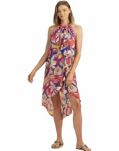 Trina Turk Sevilla Swim Cover Up Dress Wrap Adjustable Tunic Size Large NWT - Picture 1 of 15