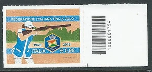 2016 ITALIA CODICE A BARRE 1000001754 TIRO A VOLO MNH ** - ED - Picture 1 of 1
