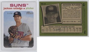 2020 Topps Heritage Minor League Edition White Border /50 Jackson Rutledge Auto