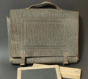 Alter Leder Schulranzen Ledertasche Schultasche Tasche Aktentasche Vintage Retro - Bild 1 von 24