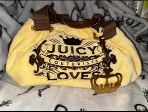 Vintage Juicy Couture Bag Fluffy! Purse w/ Charm - Y2K/Early 2000s- Amazing!! - Picture 1 of 10
