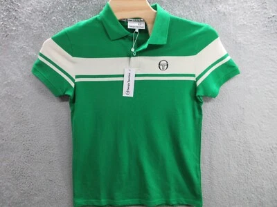 Новый с Ярлыками Sergio Tacchini рубашка-поло мужской средний молодой линии зеленый Colorblock - Изображение 1 из 4