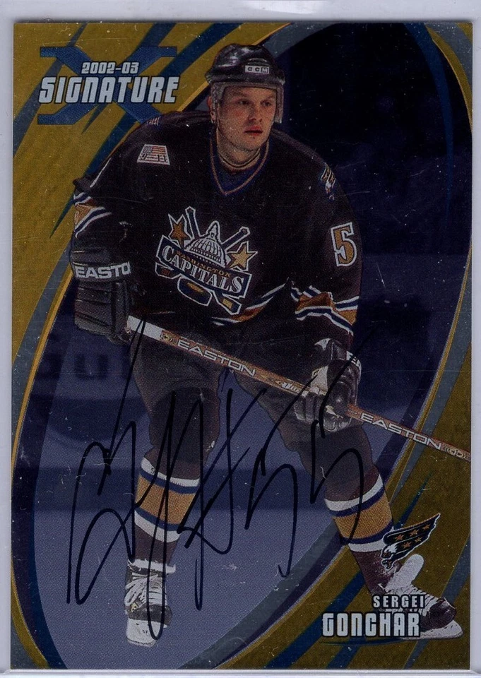 2002-03 BAP Signature Series Autographs Gold #27 Sergei Gonchar *S2137 - Image 1 of 1
