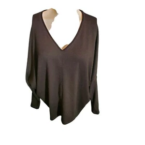 White House Black Market Pullover Oversized Dolman V-Ausschnitt Pulli Schwarz Gr. S/M - Bild 1 von 6