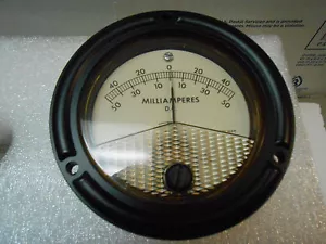 MR36W5T5DCMAR METRO 50-0-50 DC MILLIAMPERES NUOVO VECCHIO MAGAZZINO 3 1/2" - Foto 1 di 8