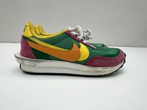 Sacai x Nike LD Waffle Pine Green Childrens Sneakers Size 1Y BV0073-301 - Picture 1 of 16