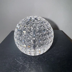 WATERFORD Crystal GOLF BALL 2 1/4" PAPERWEIGHT Figurine # 1050406 - Picture 1 of 5