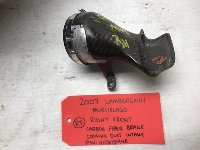 05-10 LAMBORGHINI MURCIELAGO LP640 OEM RIGHT FRONT CARBON BRAKE DUCT 410615448 - Image 1 of 4