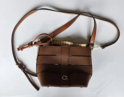 Bolso Bandolera Convertible C. Wonder Para Mujer Sophia Cuero Vegano Enjaulado Foto 1 de 4