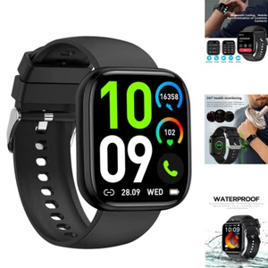 Smart Watch Bluetooth Call Heart Rate Blood Pressure Fitness Monitor Waterproof - Picture 1 of 13