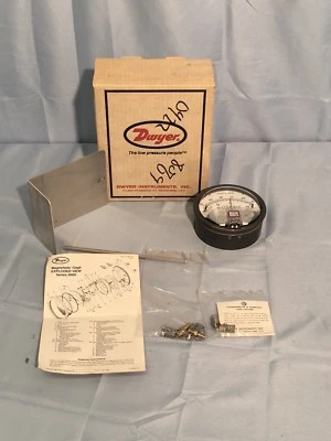 NEW Dwyer Instruments 2000-00AV Differential Pressure Gauge KIT with Accessories