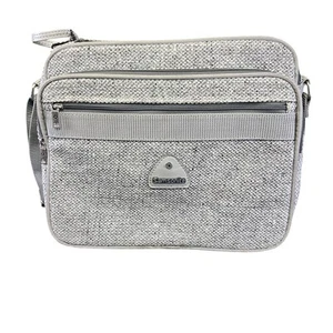 Vintage Samsonite 1987 Profile Tweed Gray Messenger Laptop Shoulder Bag - Picture 1 of 11