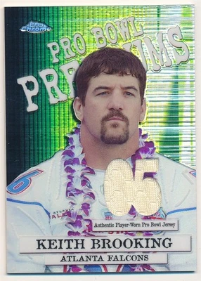 KEITH BROOKING 2005 TOPPS CHROME PRO BOWL FALCONS RELIC JERSEY PATCH SP - Image 1 of 2