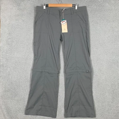 prAna Monarch Pant Women's 16 Gray Convertible Zip Off Bootcut Hiking Travel NWT - Image 1 of 4