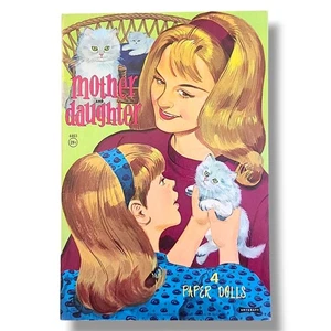 Vintage Mutter und Tochter Papierpuppen Saalfield Artcraft 1968 ungeschnitten 4 Puppen... - Bild 1 von 3