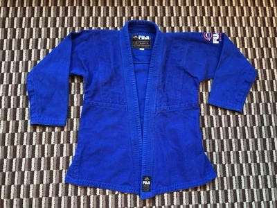 Fuji Basic Super Lightweight Mens Brazilian Jiu-Jitsu BJJ Gi - Navy Blue - Image 1 of 4