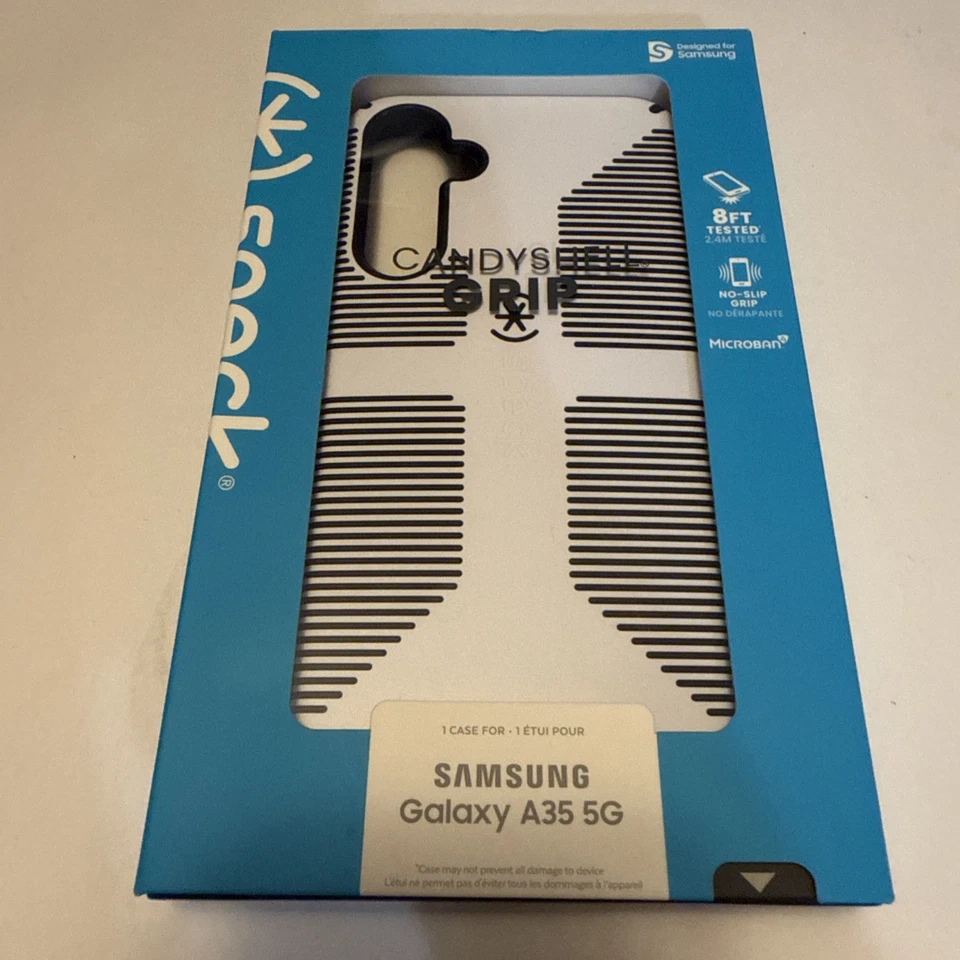 Speck Candyshell Grip Samsung Galaxy A35 5G White & Black Protective Phone Case  - Image 1 of 2