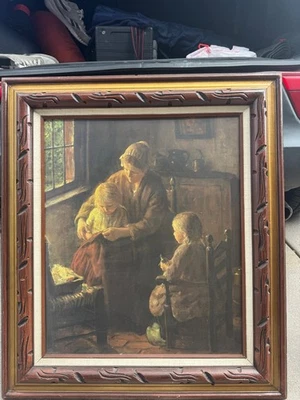 Impresión de Bernard Pothast "The First Fitting" enmarcada con placa de identificación de bellas artes Foto 1 de 4