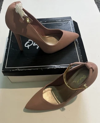 Tacones de aguja Qupid para mujer con correa de metal al tobillo malva, talla 8, nuevos con caja  Foto 1 de 4