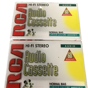New 2 Sealed RCA Hi Fi Stereo Cassettes Normal Bias 60 Mins - Picture 1 of 5
