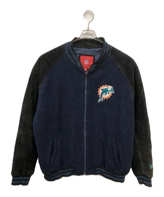 NFL                    MIAMI DOLPHINS PIG SUEDE STADIUM JKT navy - Image 1 of 4