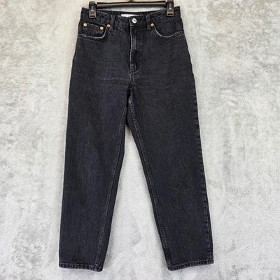 Pantalones de mezclilla elásticos MNG para mujer 4 negros tiro alto pierna cónica hechos en Turquía Foto 1 de 4