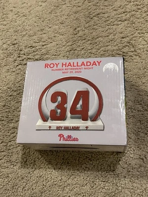 roy halladay jersey number retirement night sga promo display statue. HOF - Image 1 of 4