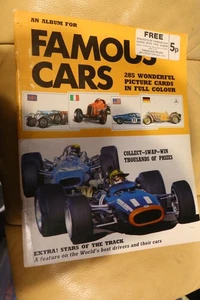 FAMOUS CARS 1971 TOP SELLERS EMPTY STICKER ALBUM GOOD CONDITION - Picture 1 of 8