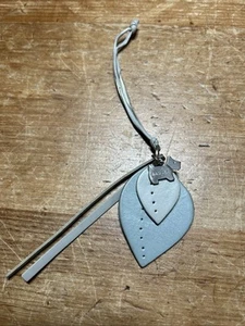 New Radley Leather Multi Charms Bag Tag, Radley Dog And Leaves Eggshell Blue - Picture 1 of 2