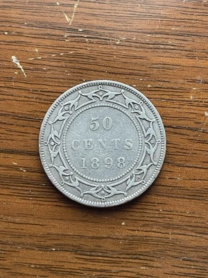 New Foundland 50 Cents 1898 Silver Coin..TM1061 - Image 1 of 3