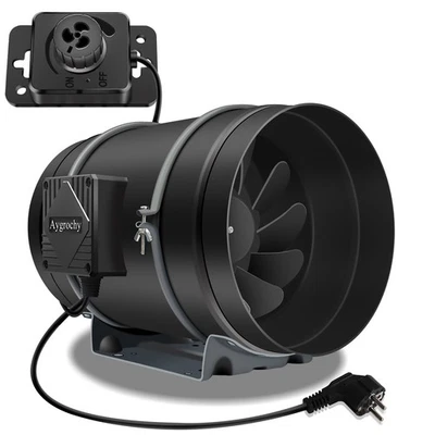 Aygrochy 200mm Rohrventilator Regelbar mit EC-Motor Abluftventilator Rohrlüfter