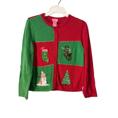 J khaki Y2K Girls Christmas Sweater Size L  - Image 1 of 4