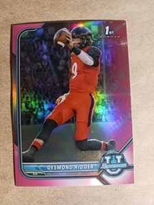 2021-22 Bowman University Pink Refractor #49 - Desmond Ridder RC - Picture 1 of 2
