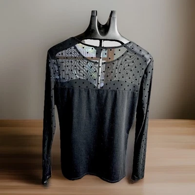 Camisa para mujer L negra-terciopelo punto bruja capricho Y2K romántica gótica grunge vanguardista  Foto 1 de 4