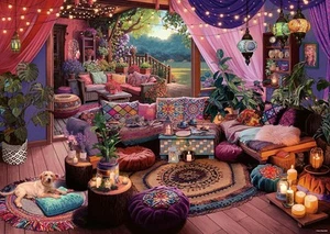 My Haven Boho Resort 1000 Piece Ravensburger Puzzle - Picture 1 of 5