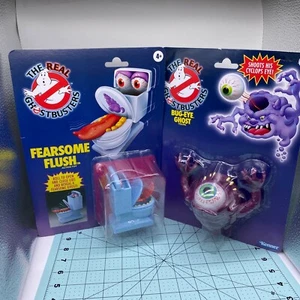 Hasbro Kenner The Real Ghostbusters FEARSOME FLUSH & BUG EYE GHOST Set - New! - Picture 1 of 10