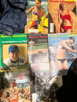 lot of 7 vintage 1960s sports illustrated magazines Tom Seaver Mickey mantle - Image 1 of 4