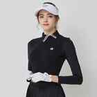 Blktee Lady Long-Sleeve Slim Golf Tops Women Pleated Skirt High Waist Skorts Set
