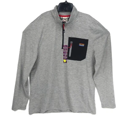 NUEVO Pullover Jersey Tejido Avalanche Para Hombre Gris Jaspeado XL 1/4 Cremallera Manga Larga Foto 1 de 4