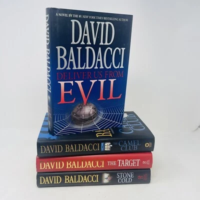 Lot of 3 David Baldacci HC 1st Ed Camel Club Stone Cold Deliver From Evil Foto 1 de 4