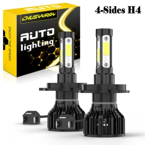 4 SIDE H4 9003 Super White 20000LM Kit LED Headlight Bulbs High Low Beam Combo 2 - Picture 1 of 11