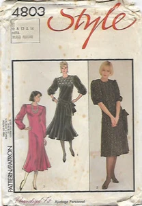 C14 STYLE 4803: DRESS SIZE 8-12 SEWING PATTERN - Picture 1 of 3