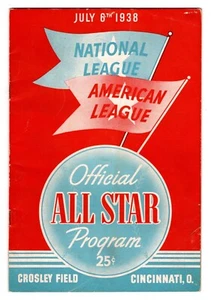 1938 American National League All Star Program Crosley Field Gehrigs Last - Picture 1 of 6