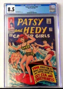 PATSY & HEDY #106 CGC 8.5, ow/w pages, sexy Stan Goldberg bikini cover, Marvel - Picture 1 of 5
