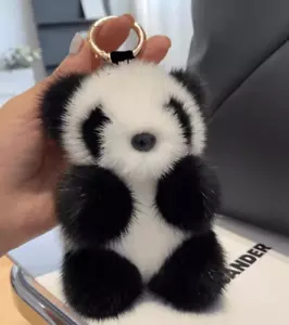 Peluche de panda blanco y negro de 5,5" con llavero - Nuevo - Imagen 1 de 1